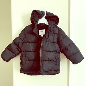 Toddler Black Bubble Coat
